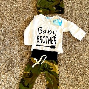 Baby Brother Camo outfit, NWT